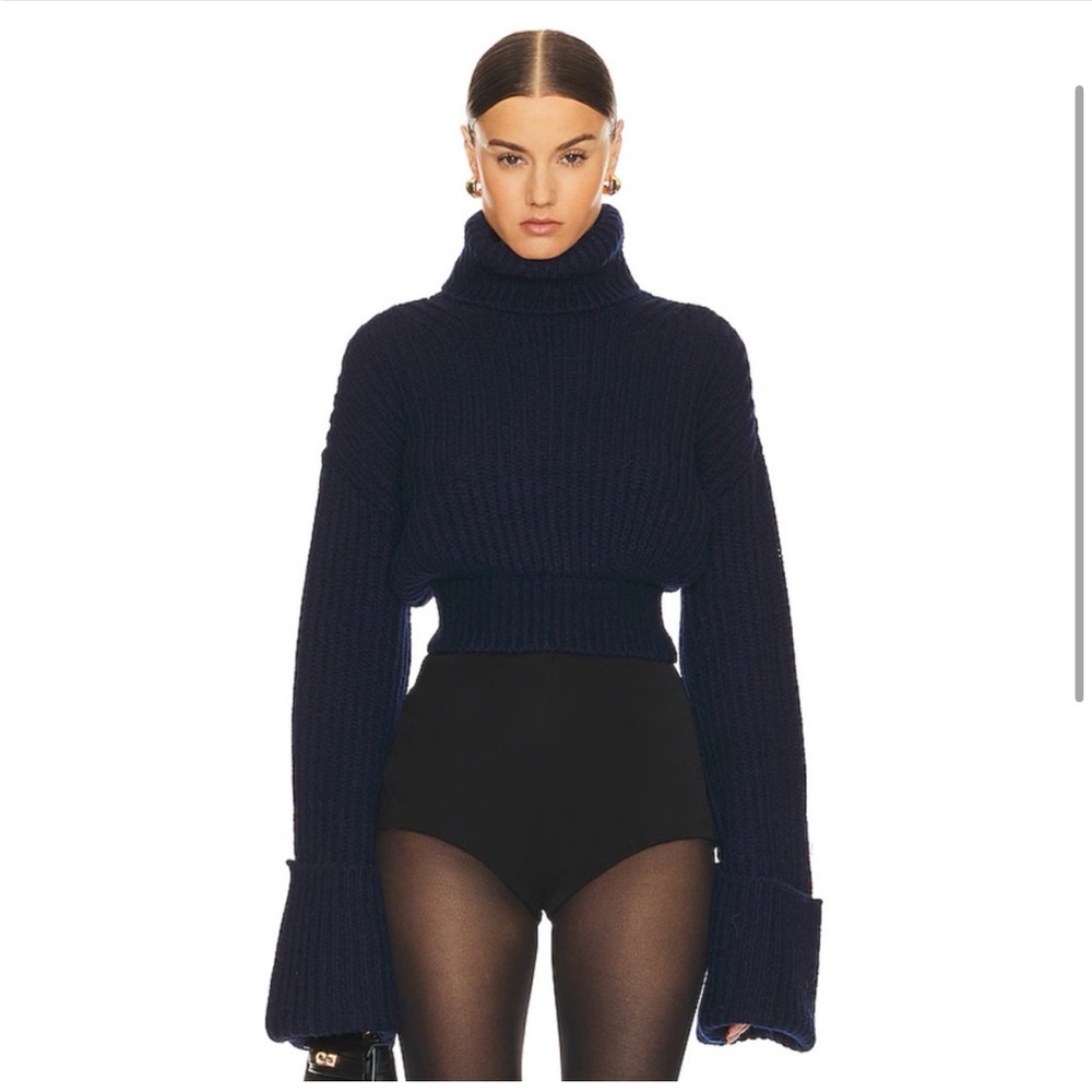 Helsa Esti Turtleneck Sweater in Navy Size XXS